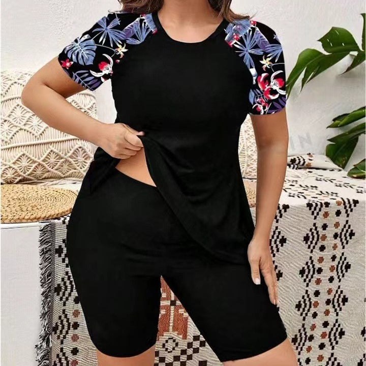 Women's Athletic Short Sleeve Top and Shorts Set Mune Fashion