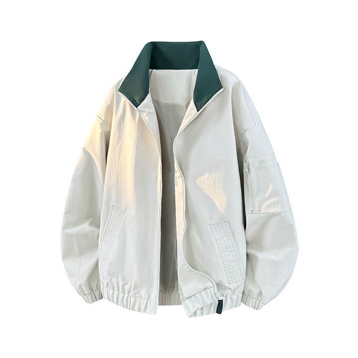 Women's Fashion Transitional Jacket with High Collar and Practical Pockets Mune Fashion