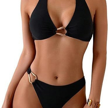 Women's triangle bikini with sophisticated ring detail Mune Fashion
