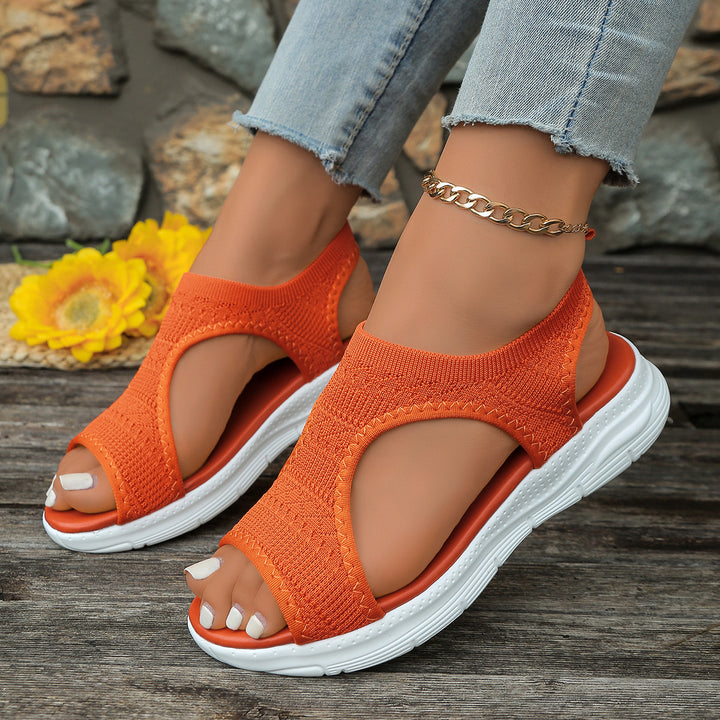 Damen Sportliche Strick-Sandalen mit atmungsaktivem Obermaterial und dämpfender Laufsohle Mune Fashion