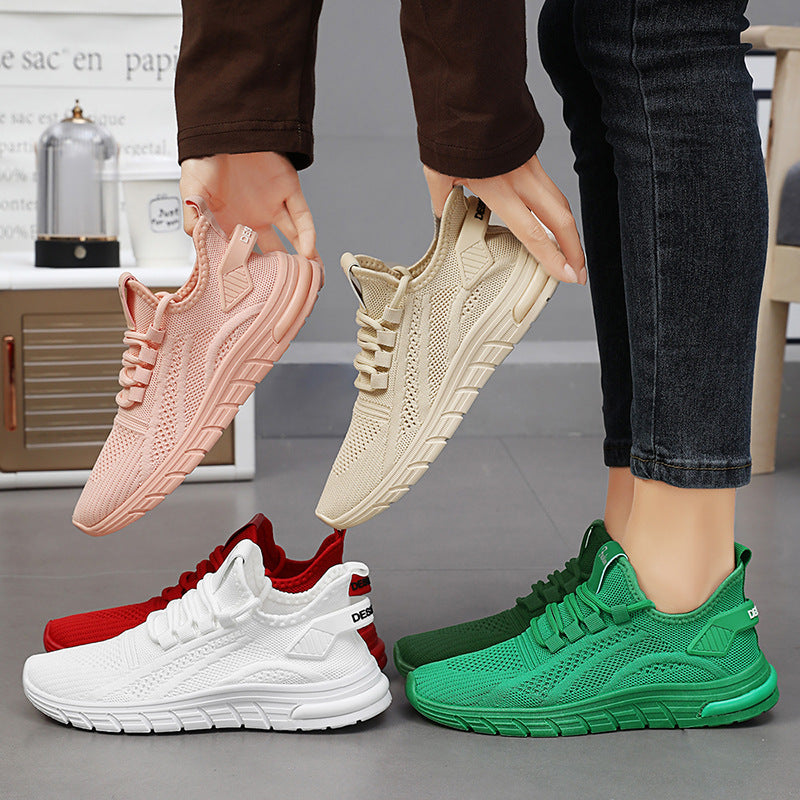 Unisex nan ultralight knit running sneakers with seamless sock upper and shock-absorbing wavy outsole Mune Fashion