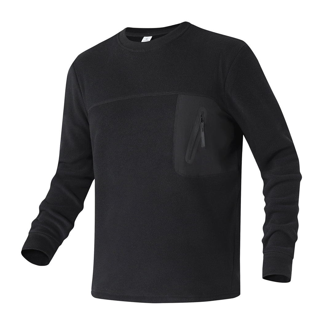 Damen Fleecepullover mit Brustreißverschluss-Tasche und Rundhalsausschnitt Mune Fashion