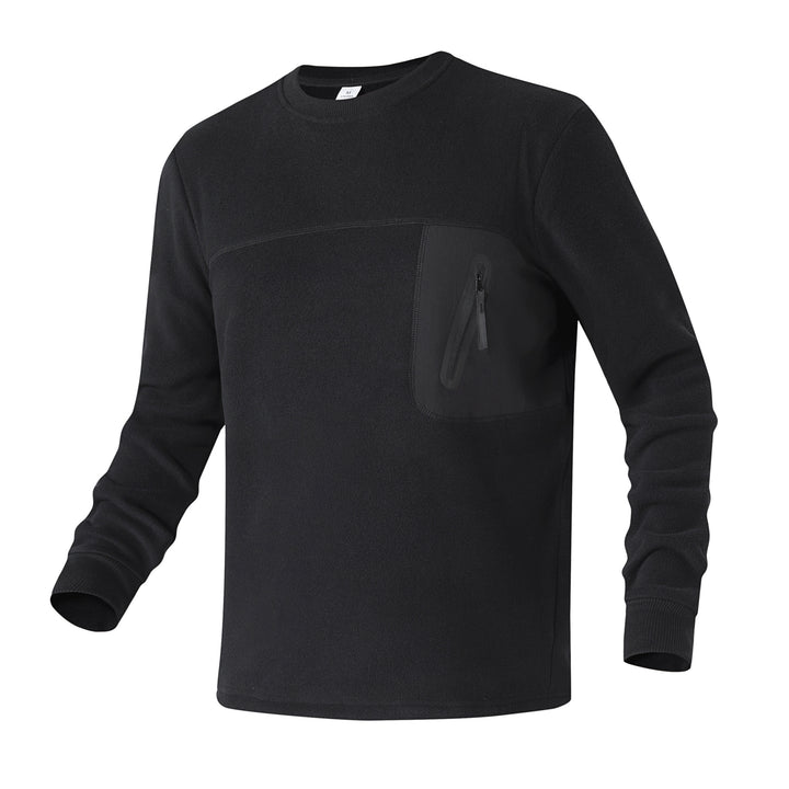 Damen Fleecepullover mit Brustreißverschluss-Tasche und Rundhalsausschnitt Mune Fashion
