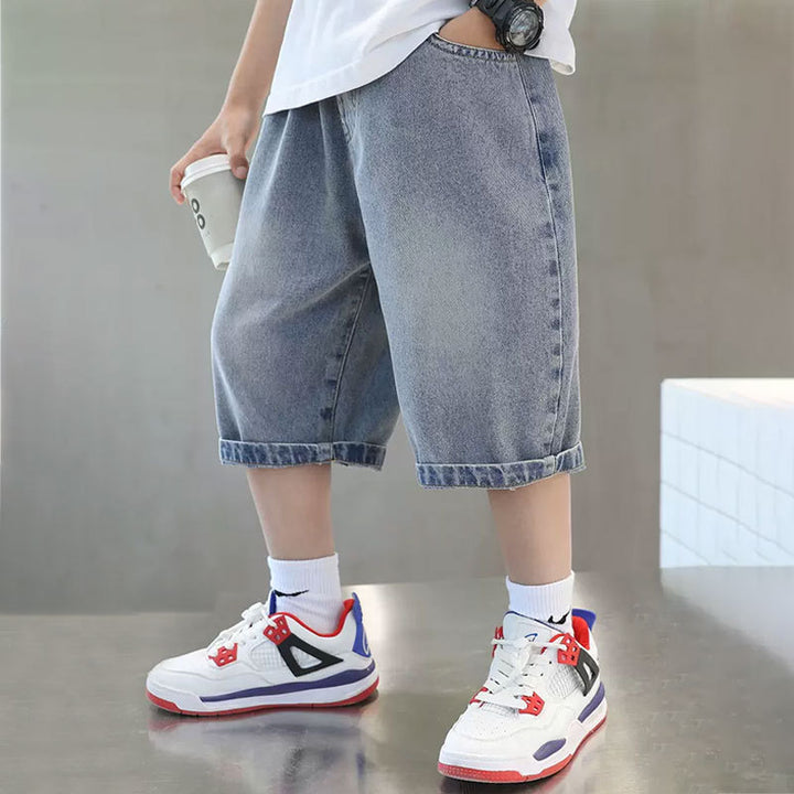 Boys Basketball Shorts with Cool Comic Print Mune Fashion