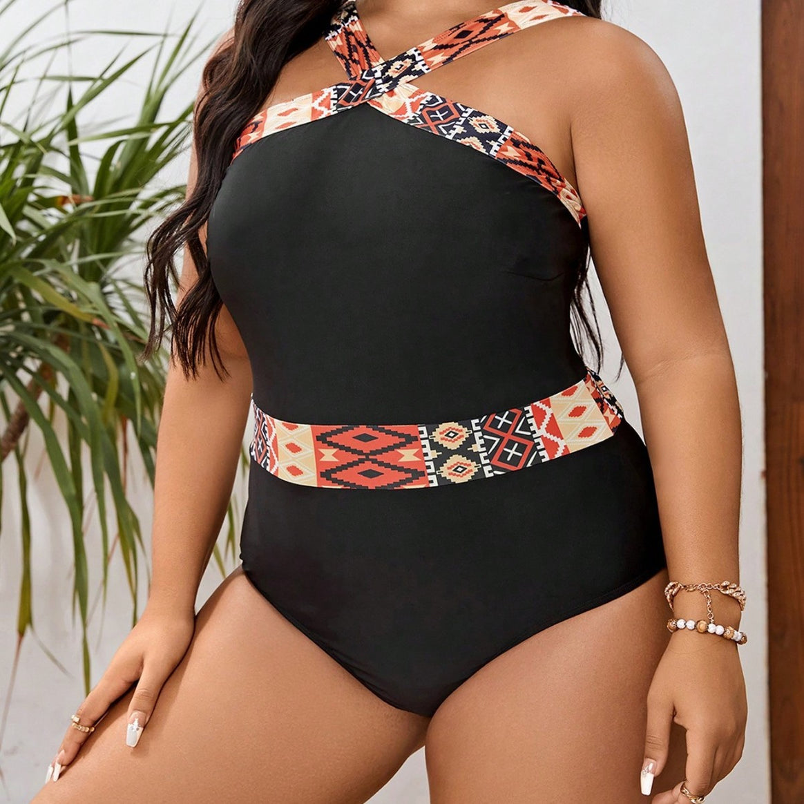 Women's One-Piece Swimsuit with Fashionable Wrap Design and Multifunctional Strap System Mune Fashion