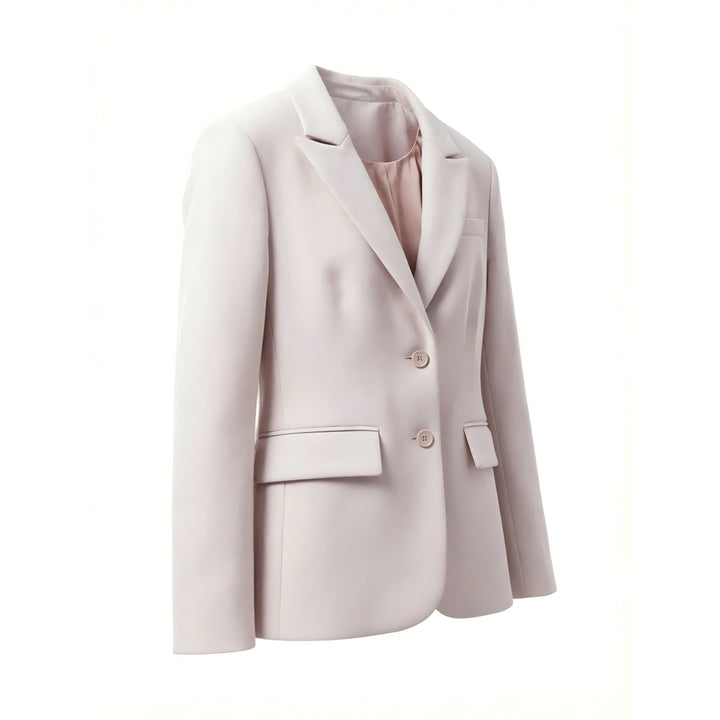 Women Elegant tailored single-breasted wool blazer with lapel collar Mune Fashion