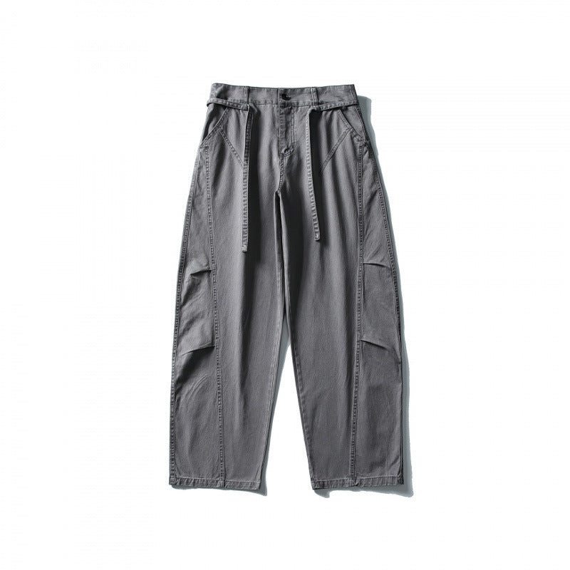 Men's Utility Cargo Pants in a wide Relaxed Fit with drawstring waistband and patch leg pockets Mune Fashion