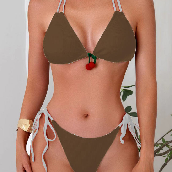 Women Triangle Bikini with playful decorative element Mune Fashion