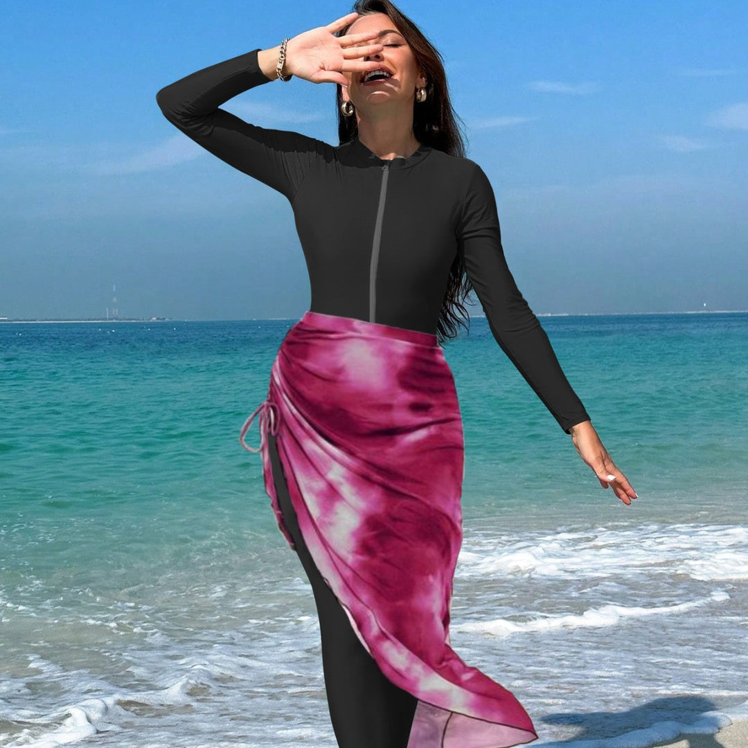 Women Long Sleeve Sports Swimsuit Mune Fashion