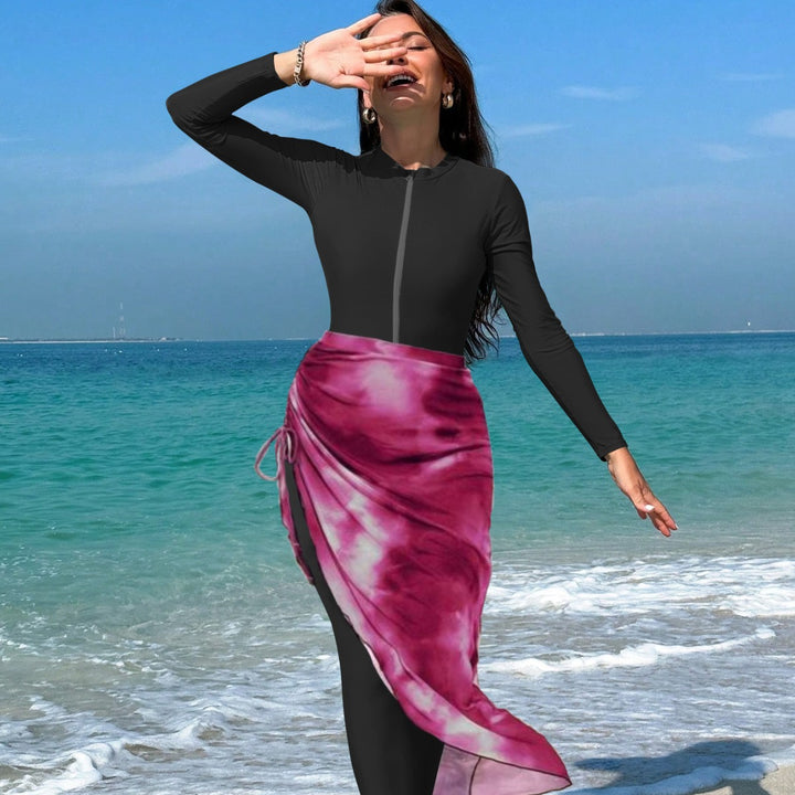 Women Long Sleeve Sports Swimsuit Mune Fashion