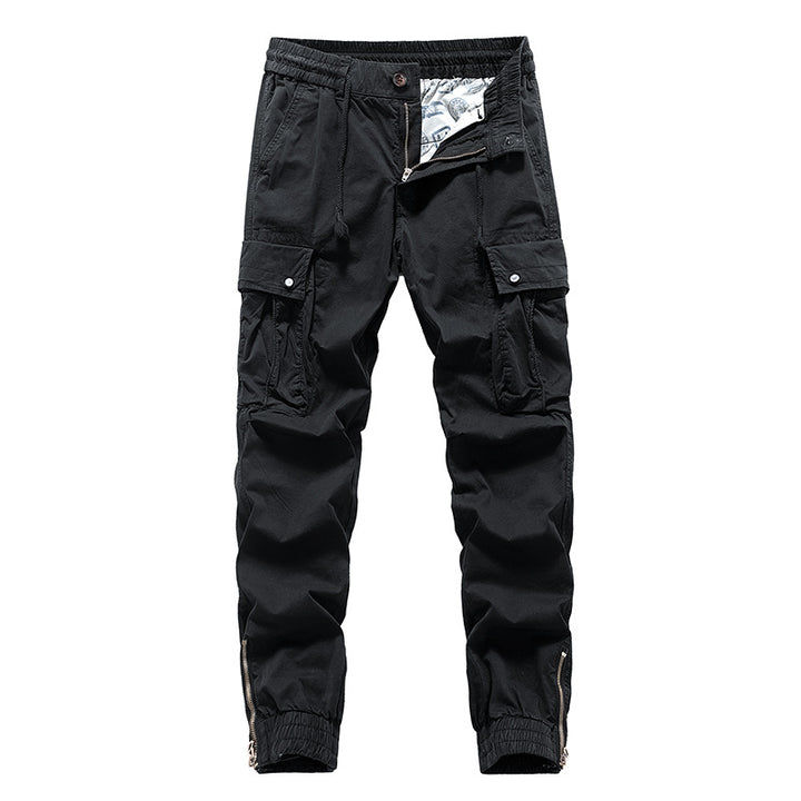 Herren Leichte Cargo-Jogginghose mit elastischem Komfortbund, Taschenorganisation und Reißverschluss‑Knöchel Mune Fashion