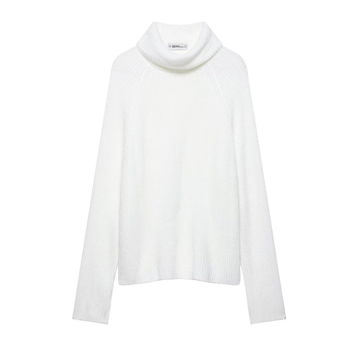 Women Chunky Knit Cropped Turtleneck Sweater in Boxy Fit Mune Fashion