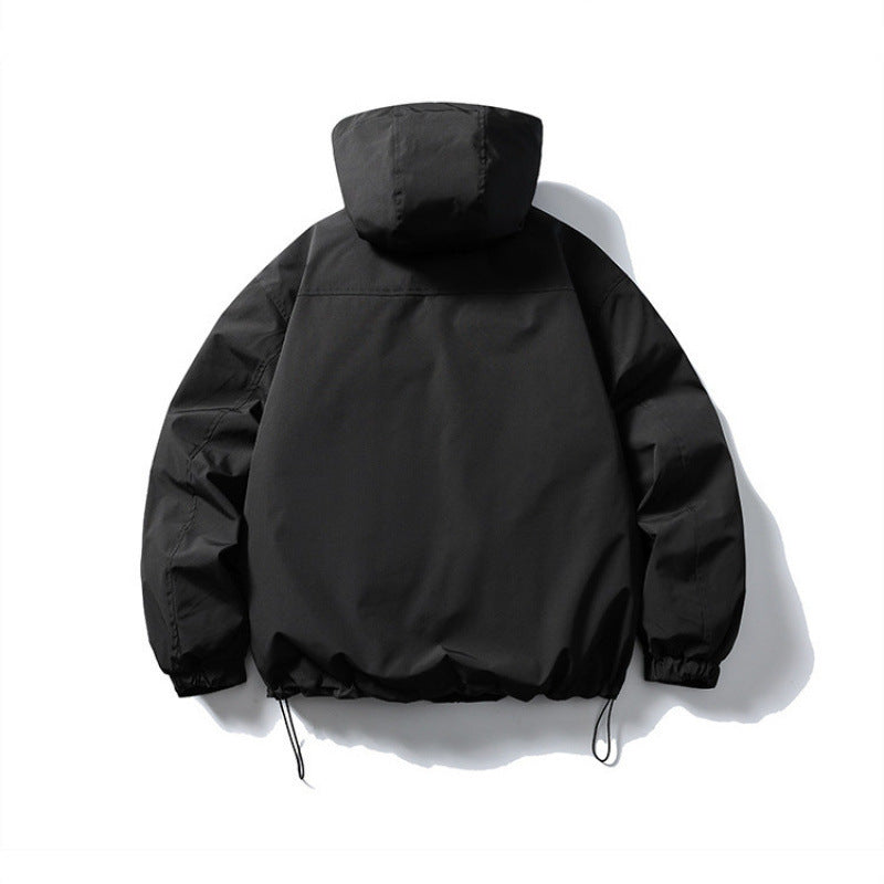 Unisex Waterproof technical hooded jacket with multiple pockets and adjustable hem Mune Fashion
