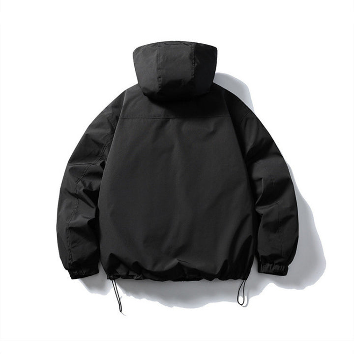 Unisex Waterproof technical hooded jacket with multiple pockets and adjustable hem Mune Fashion
