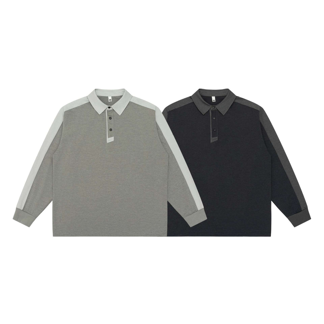 Unisex retro-inspired polo sweatshirt with raglan sleeves and half-button placket Mune Fashion
