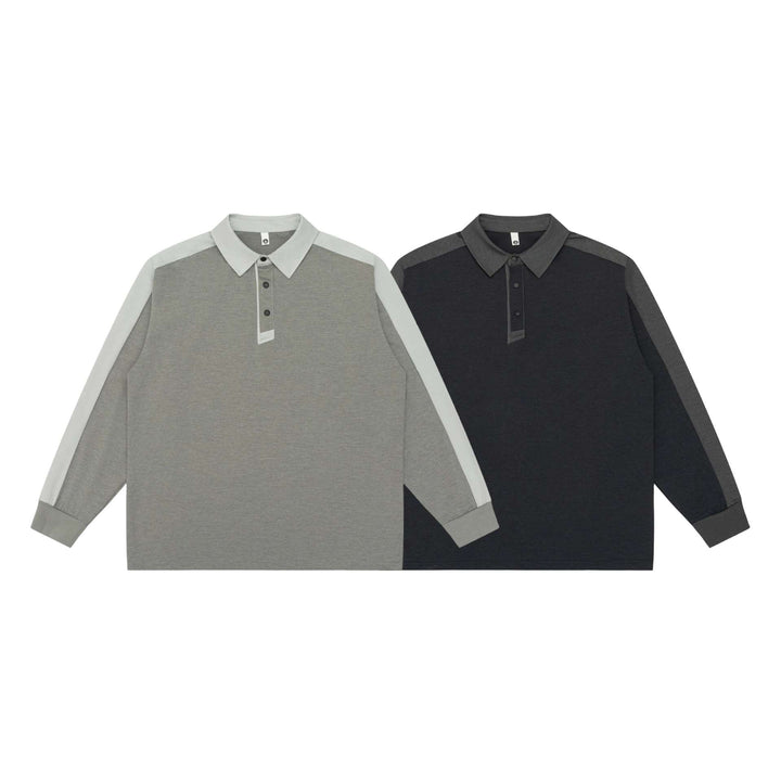 Unisex retro-inspired polo sweatshirt with raglan sleeves and half-button placket Mune Fashion