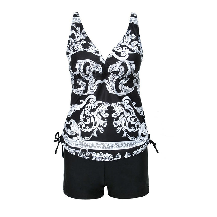 Women's Athletic Swimsuit with Decorative Top Mune Fashion