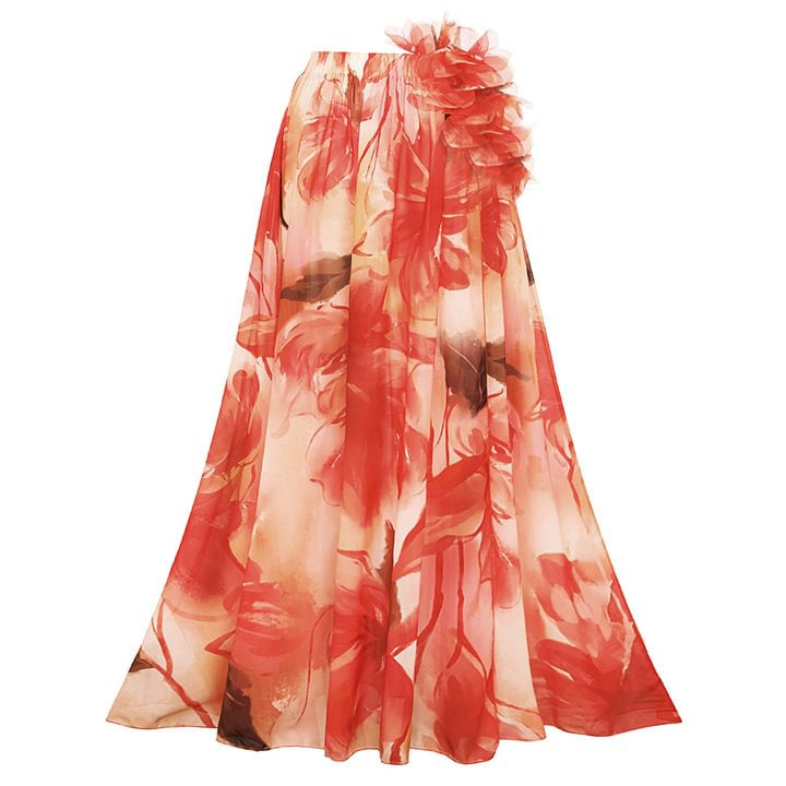 Women's one-piece swimsuit with floral ruffle details Mune Fashion