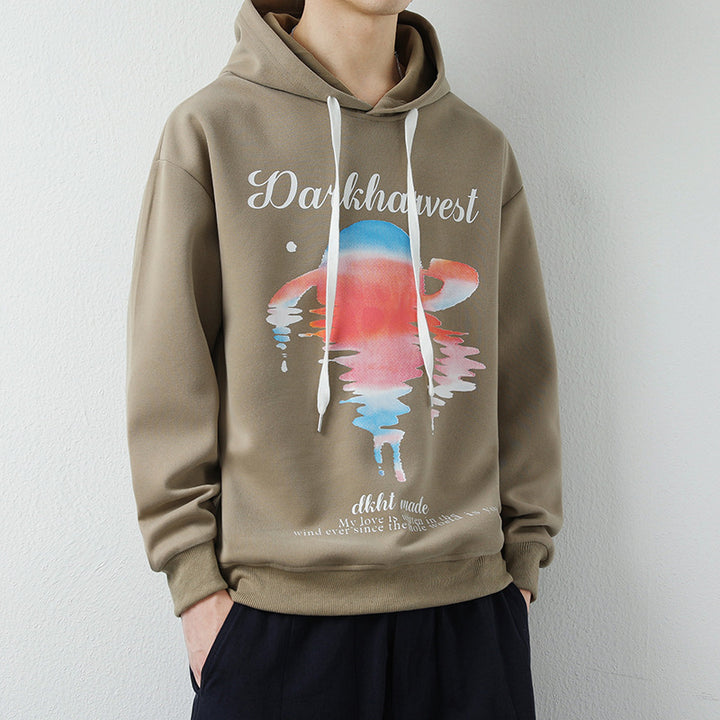 Men's Fashionable Hoodie with Creative Graphic Print Mune Fashion