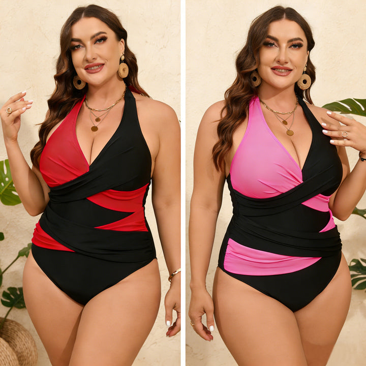 Women's One-Piece Swimsuit with Elegant Wrap Design Mune Fashion