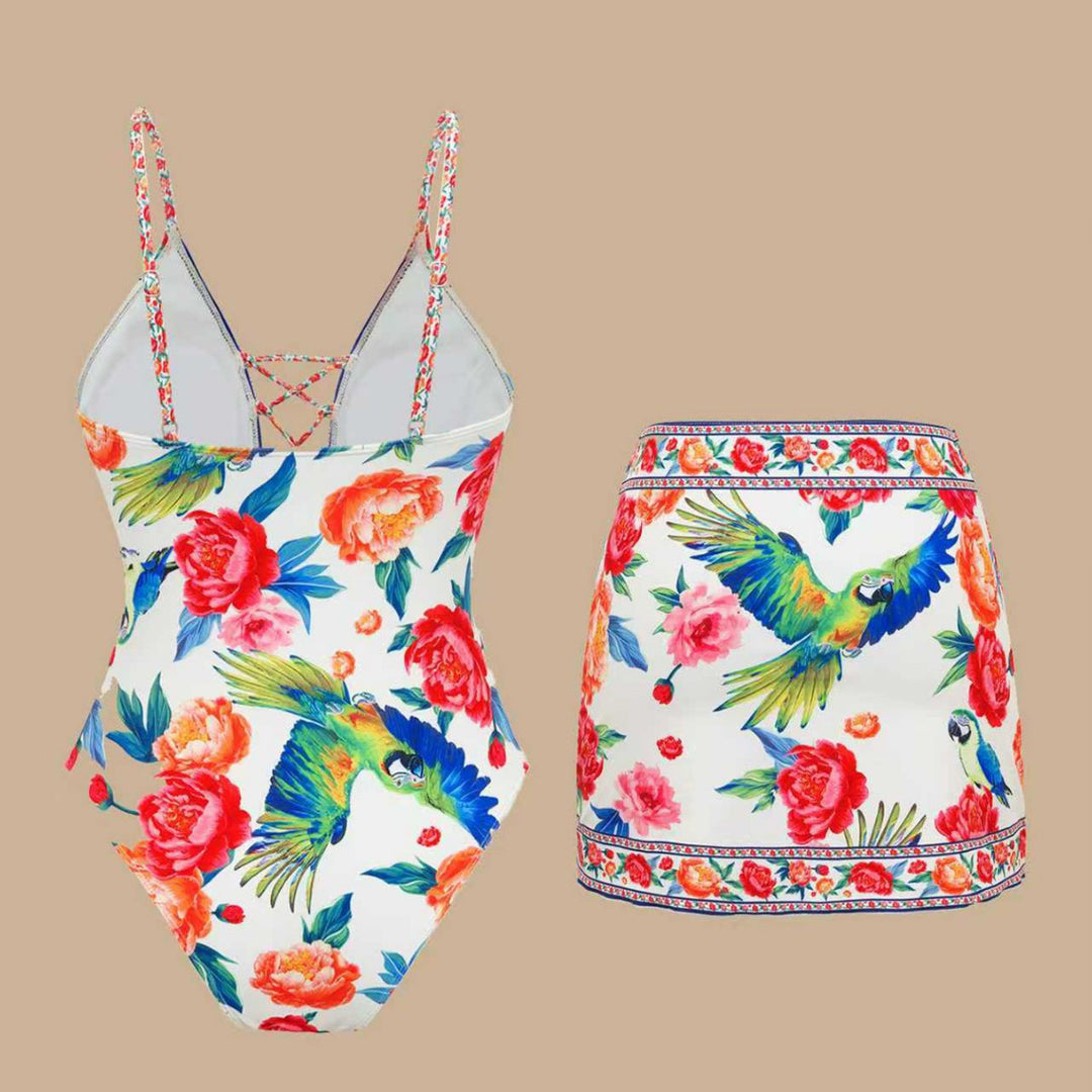 Women's swimsuit with refined cut and matching skirt Mune Fashion