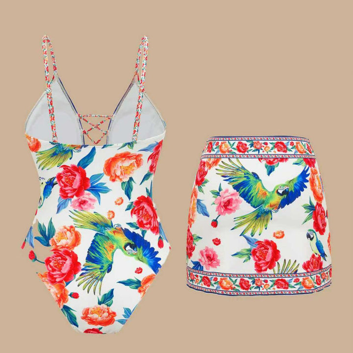 Women's swimsuit with refined cut and matching skirt Mune Fashion