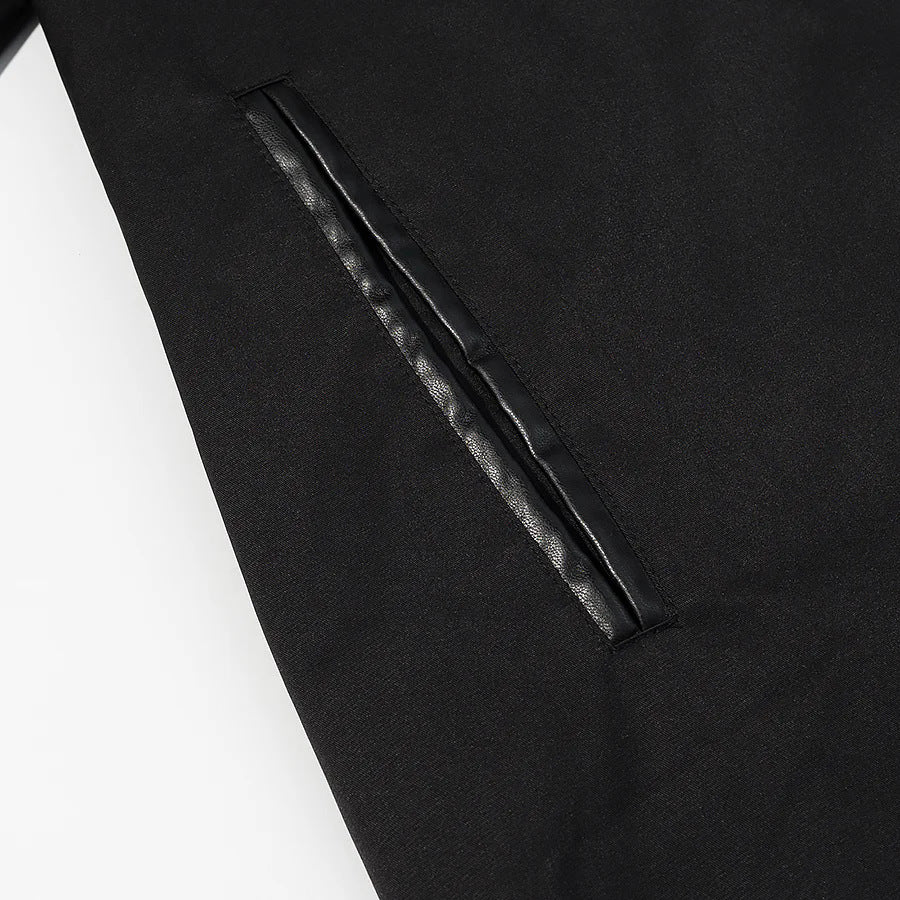 Women's longer water-repellent coat in cocoon cut with adjustable standing collar Mune Fashion