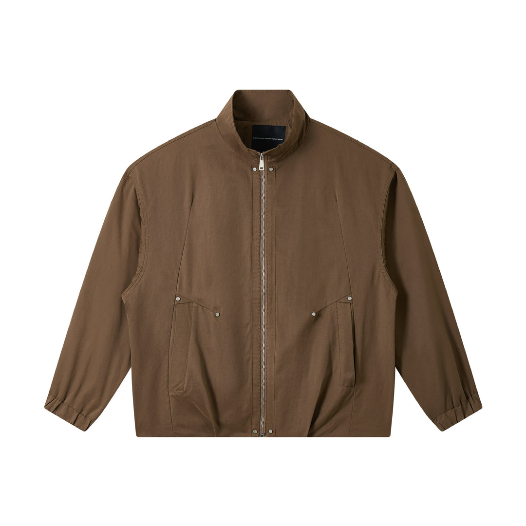 Men's short-cut utility blouson with high funnel collar and flap pockets Mune Fashion