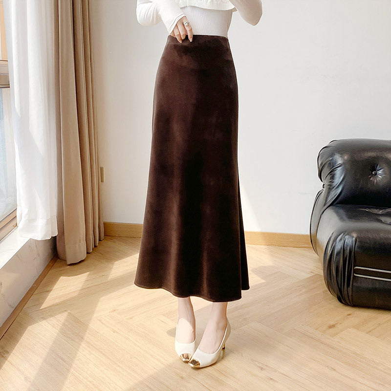 Ladies Flowing Maxi Skirt with High Waist Mune Fashion