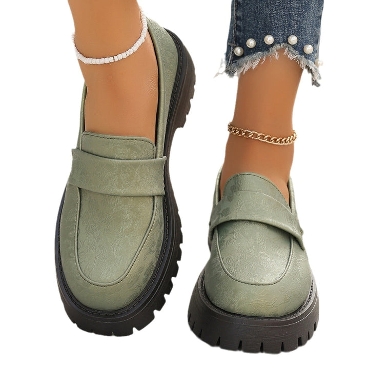 Ladies Chunky Loafer with profiled rubber sole and embossed synthetic leather Mune Fashion