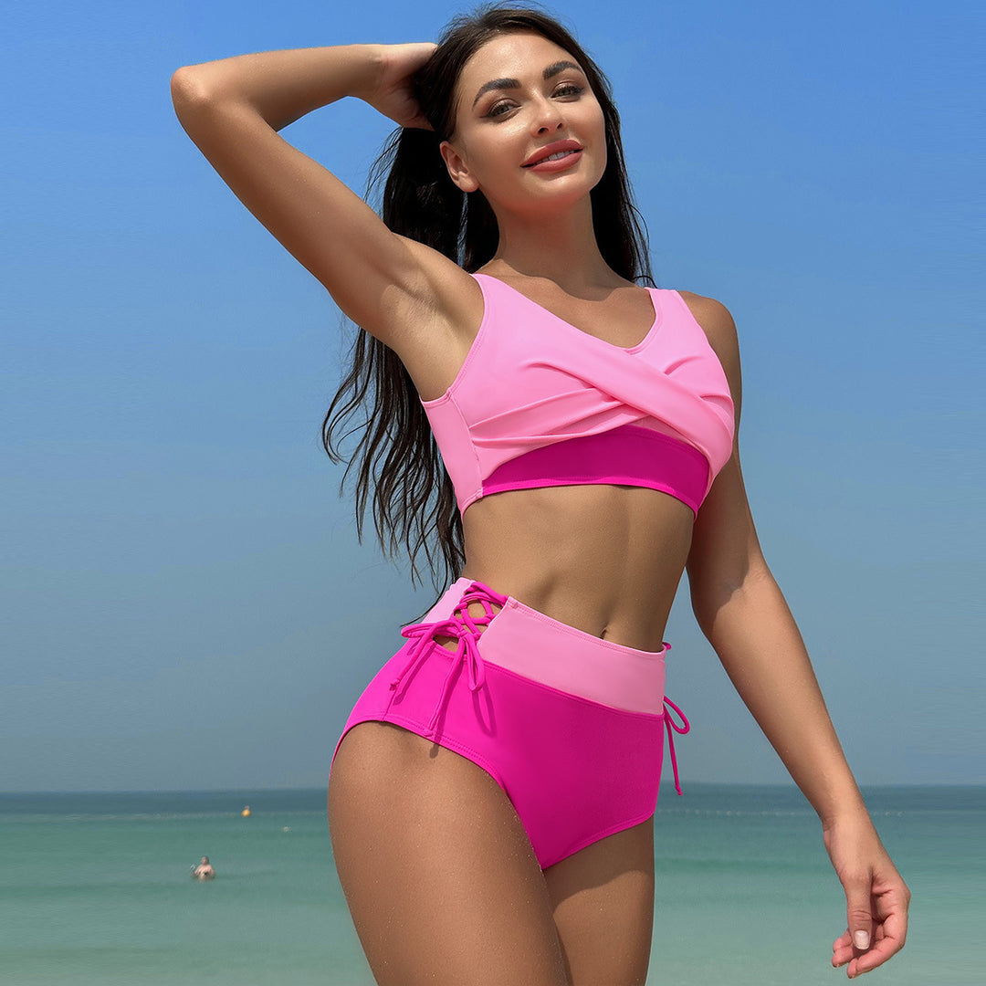 Women's High-Cut Bikini with Adjustable Straps Mune Fashion