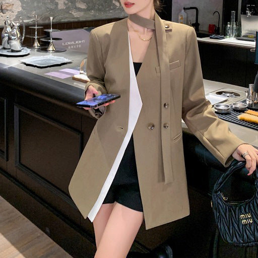 Women's Plus Size Blazer with Asymmetric Design Mune Fashion