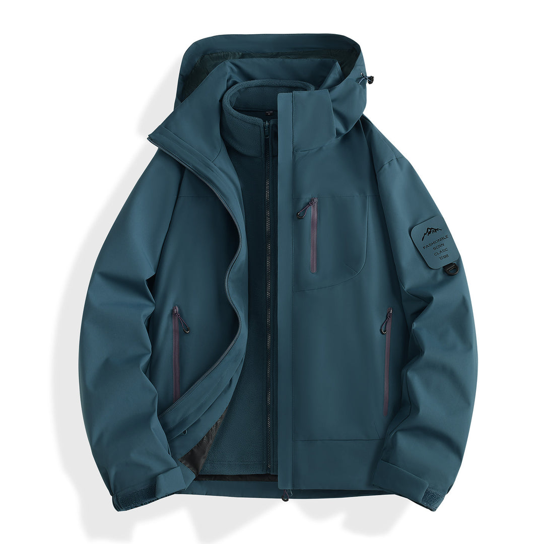 Women's two-layer softshell parka with removable fleece lining and waterproof zippers Mune Fashion