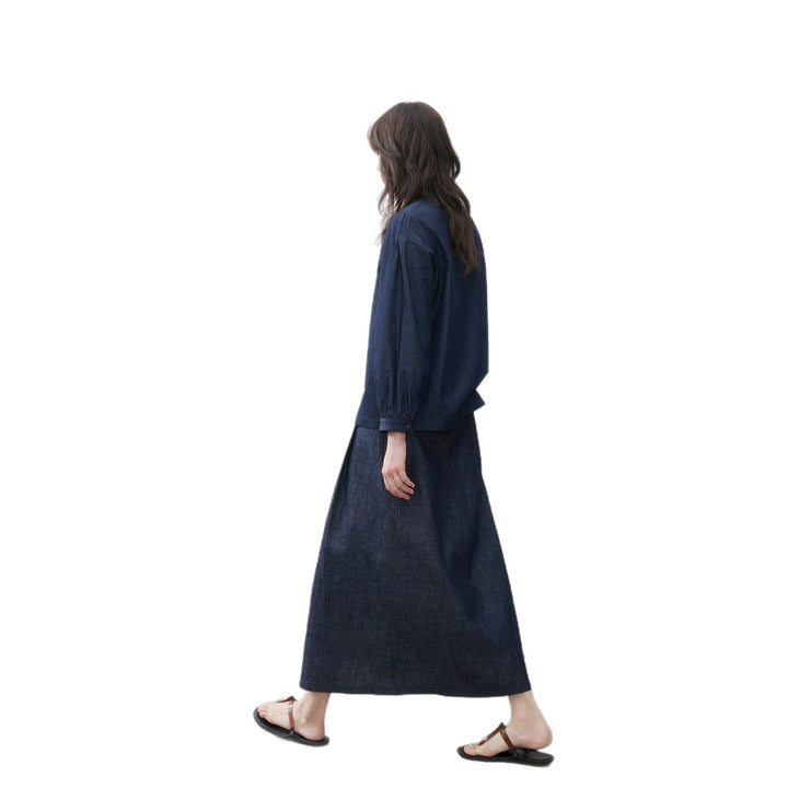Ladies Elegant and Casual Denim Blouse Drune