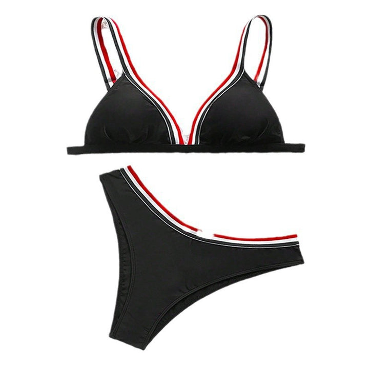 Women's Triangle Bikini with Contrasting Stripes Mune Fashion