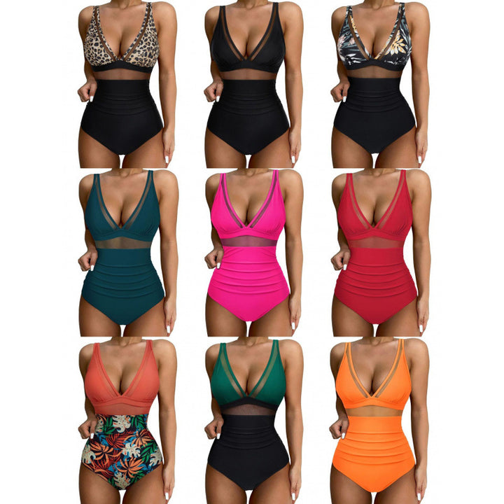 Women High-Cut Swimsuit with Fashionable Cut-Out Mune Fashion