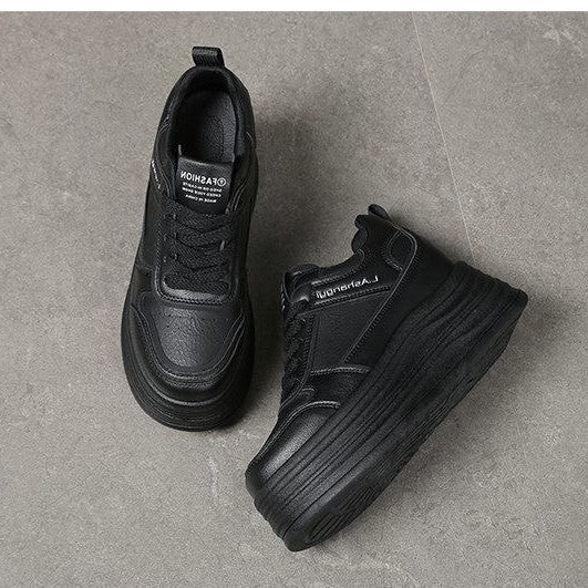 Women's fashionable platform sneakers with textured upper material and comfortable cushioning system Mune Fashion