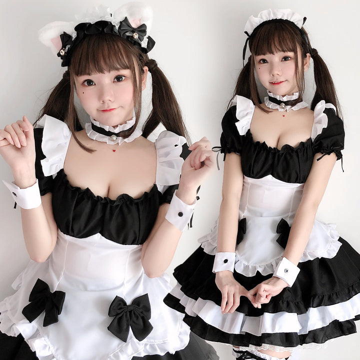 Women's playful maid costume with ruffle details and hair accessory Mune Fashion