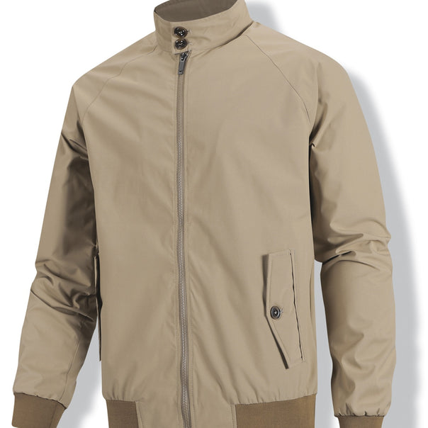 Men's Lightweight Bomber Jacket with Stand-Up Collar, Full-Zip and Flap Pockets Mune Fashion