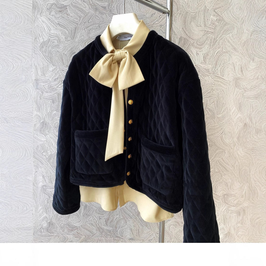 Ladies Fashion Padded Jacket with Button Details Mune Fashion