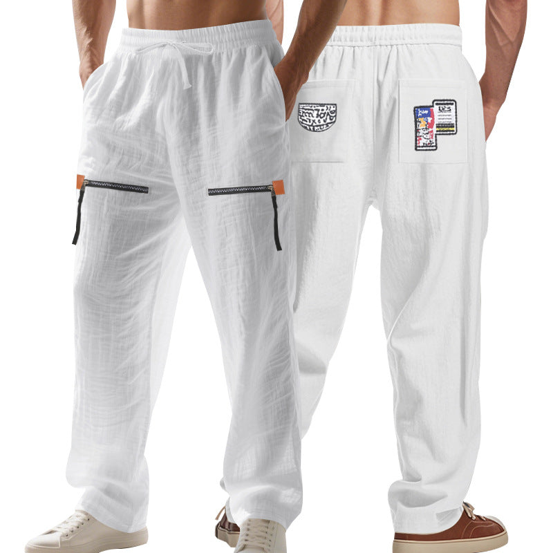 Men's loose Cargo pants with zippers and elastic waistband Mune Fashion