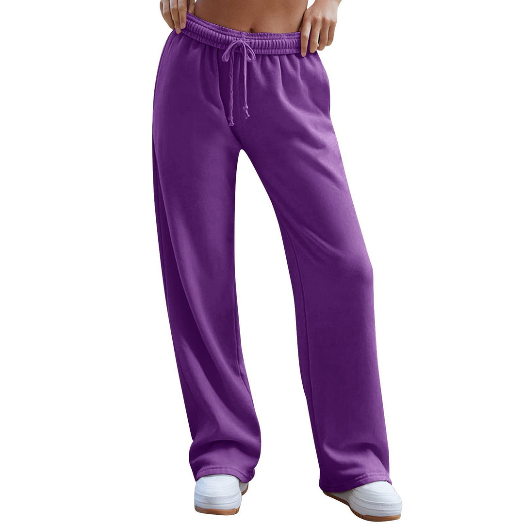 Women's wide comfort lounge pants with high waist, elastic waistband, and drawstring Mune Fashion