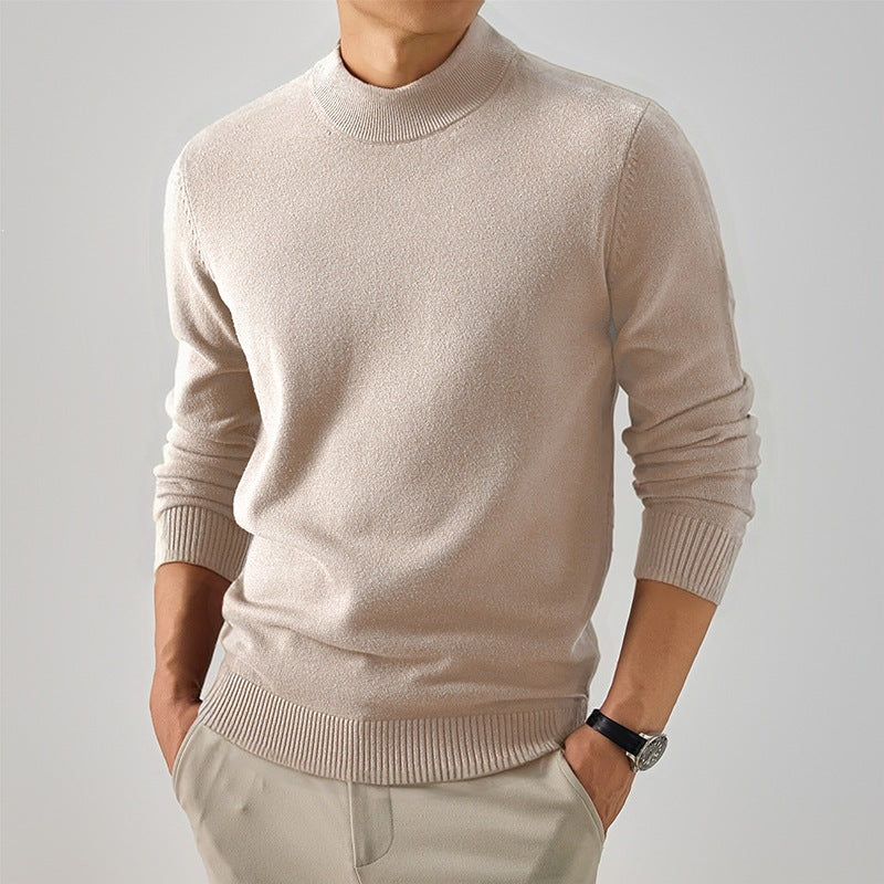 Men's Short High Neck Fine Knit Sweater with Slim Silhouette Mune Fashion