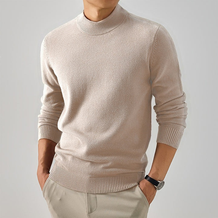 Men's Short High Neck Fine Knit Sweater with Slim Silhouette Mune Fashion