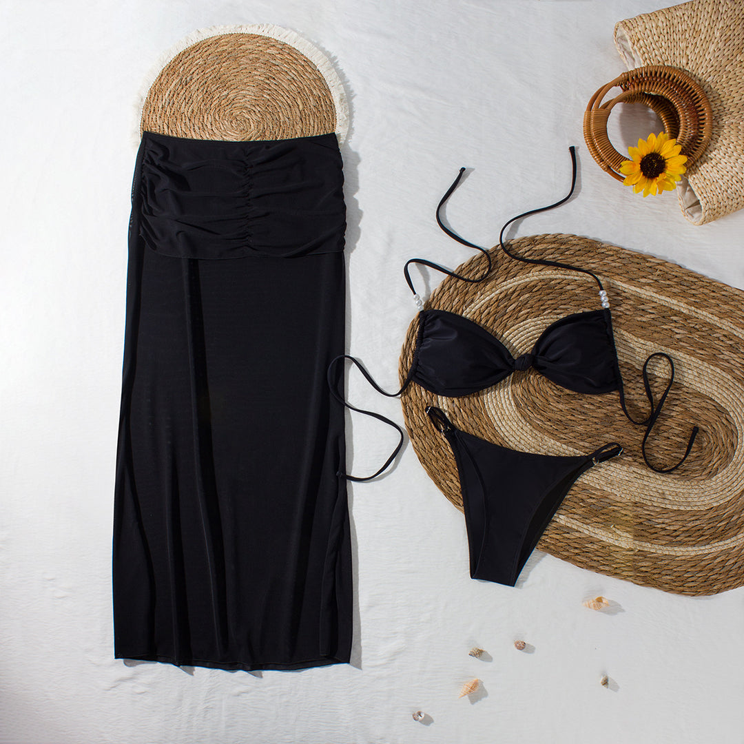 Ladies bikini set with elegant wrap skirt Mune Fashion