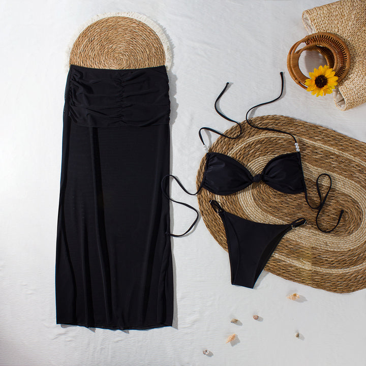 Ladies bikini set with elegant wrap skirt Mune Fashion