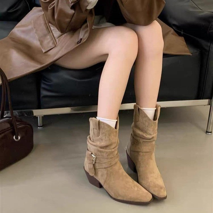 Ladies Elegant and Comfortable Western Boots Mune Fashion