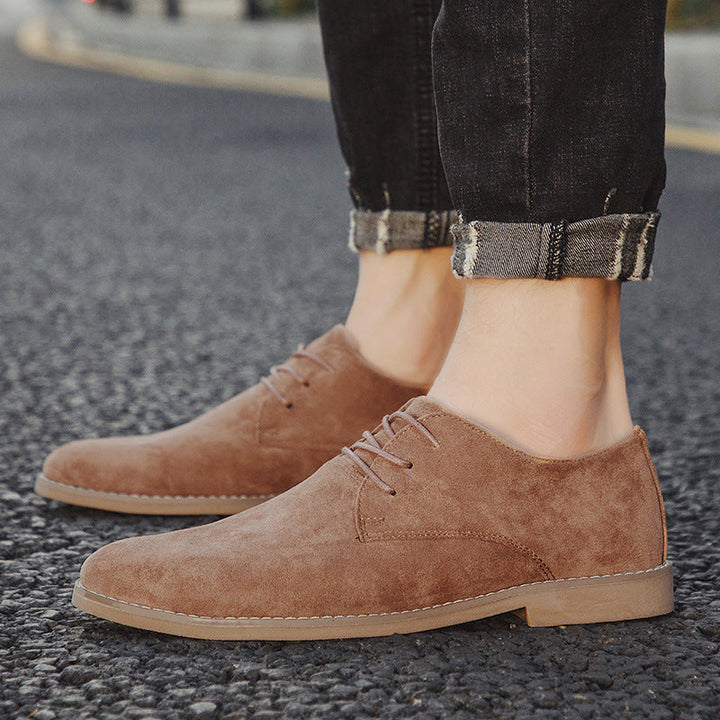 Men's Elegant Lace-Up Shoes Made of Soft Suede Mune Fashion