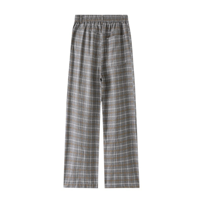 Women High-waisted wide checkered Culotte pants with crease Mune Fashion