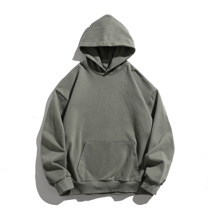 Unisex Relaxed-Fit Cotton Blend Hoodie with Pre-Washed Look and Kangaroo Pocket Mune Fashion